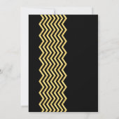 Invitation Or Bande Chevron Black Gold Elegant Anniversaire (Dos)