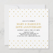 Invitation Or & Blanc | 50e anniversaire de mariage surprise (Dos)