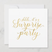 Invitation Or & Blanc | 50e anniversaire de mariage surprise (Devant)