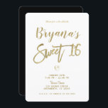Invitation Or blanc et noir moderne minimal chic doux 16<br><div class="desc">Personnaliser pour tout événement</div>