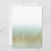 Invitation Or Blanc Mousse de Mer Élégant Mariage Moderne de (Dos)