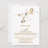 Invitation Or Blanc Nous Toujours Faire La Typographie Annive (Devant)