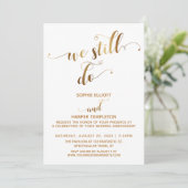 Invitation Or Blanc Nous Toujours Faire La Typographie Annive (Debout devant)