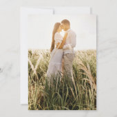 Invitation OR BLANC PHOTO Ensemble Mariage Moderne Classique (Dos)