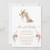 Invitation or boho stiletto chaussure bridal brunch invitatio (Devant)
