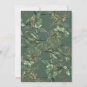 Invitation Or Botanique Succulent Fête des mariées élégante (Dos)