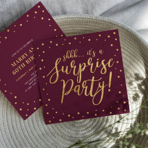 Invitation Or & Bourgogne Soirée surprise pour 60ème annive