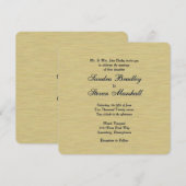 Invitation Or brossé doux (Devant / Derrière)