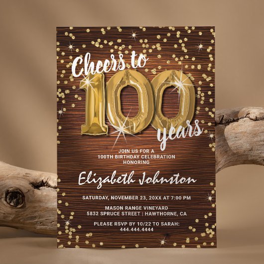 Invitation Or Bruni Rustique 100e Anniversaire
