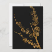 Invitation Or "Célébrez avec nous" avec des éléments botaniqu (Dos)