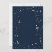 Invitation Or Céleste Soleil Et Lune Étoiles (Dos)