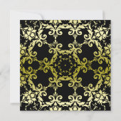 Invitation Or Damassé Glamour 50e Anniversaire de Mariage (Dos)