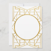 Invitation or de fête de Noël de Gatsby 20s d'art déco des (Dos)