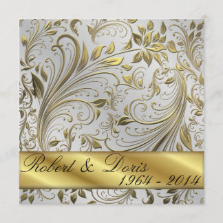 Invitation Or de l'invitation du 50e Mariage