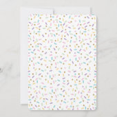 Invitation Or de rose de fête d'anniversaire de beignet (Dos)