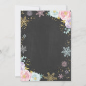 Invitation Or de rose d'invitation d'anniversaire (Dos)