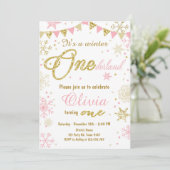 Invitation Or de rose d'invitation d'anniversaire (Debout devant)