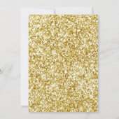 Invitation Or de rose d'invitation d'anniversaire (Dos)