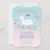 Invitation Or de rose d'invitation d'anniversaire de (Devant)