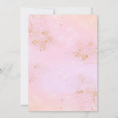 Invitation Or de rose en pastel de fille de baby shower (Dos)