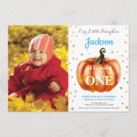 Or d'invitation d'anniversaire d'automne de