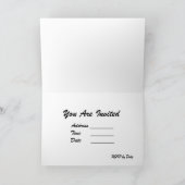 Invitation Or d'invitation de piano et clavier noir (Intérieur)