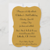 Invitation Or du nom | de la fille | do-it-yourself de diva (Dos)