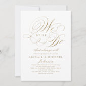 Invitation Or élégant calligraphie classique NOUS TOUJOURS FA (Devant)