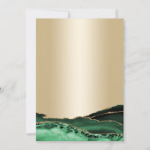 Invitation Or Emerald Green Agate Marbre 90e anniversaire (Dos)