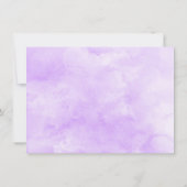 Invitation Or et aquarelle Floral Violet Roses Bridesmaid (Dos)
