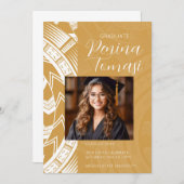 Invitation Or et blanc (Devant / Derrière)