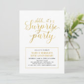 Invitation Or et blanc | 50e anniversaire du Mariage surprise (Debout devant)