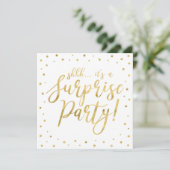 Invitation Or et Blanc | 50e anniversaire surprise (Debout devant)