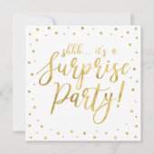 Invitation Or et Blanc | 50e anniversaire surprise (Devant)