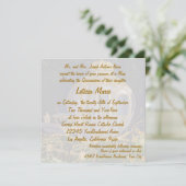 Invitation Or et blanc de princesse de conte de fées de (Debout devant)