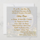 Invitation Or et blanc de princesse de conte de fées de (Devant)