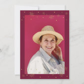 Invitation Or et Bourgogne | Modern Chic 55e fête d'anniversa (Dos)