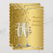 Invitation Or et crème d'ivoire (Devant / Derrière)