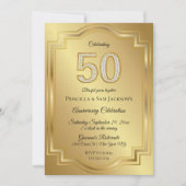 Invitation Or et diamants 50e anniversaire (Devant)