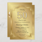 Invitation Or et diamants 50e anniversaire (Devant / Derrière)