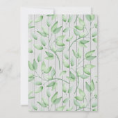 Invitation Or et Holly | Géométrique Pays Vacances Rustiques (Dos)