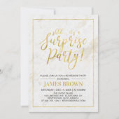 Invitation Or et marbre | Parti de retraite surprise moderne (Devant)
