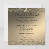 Invitation Or et Mariage glamour (Dos)