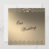 Invitation Or et Mariage glamour (Devant)