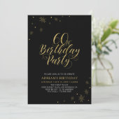 Invitation Or et noir | Modern Chic 60th Birthday Party (Debout devant)