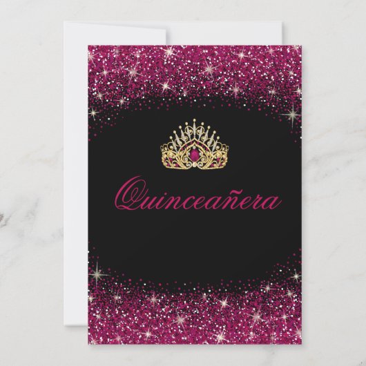 Invitation Or et Parties scintillant, Glam Quinceañera (Dos)