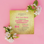 Invitation Or et Rose Tourmaline Parties scintillant rose dou