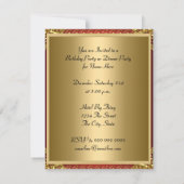 Invitation Or et Rouge Art Déco (Dos)