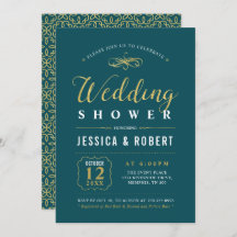 Or et Turquoise | Élégant Wedding shower Couples