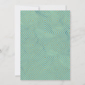 Invitation Or et Turquoise Leurs Cœurs de Mariage Script (Dos)